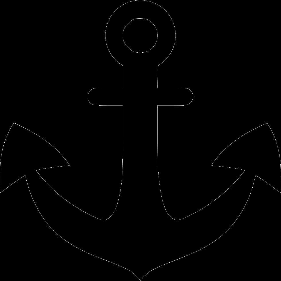 Black Anchor Outline