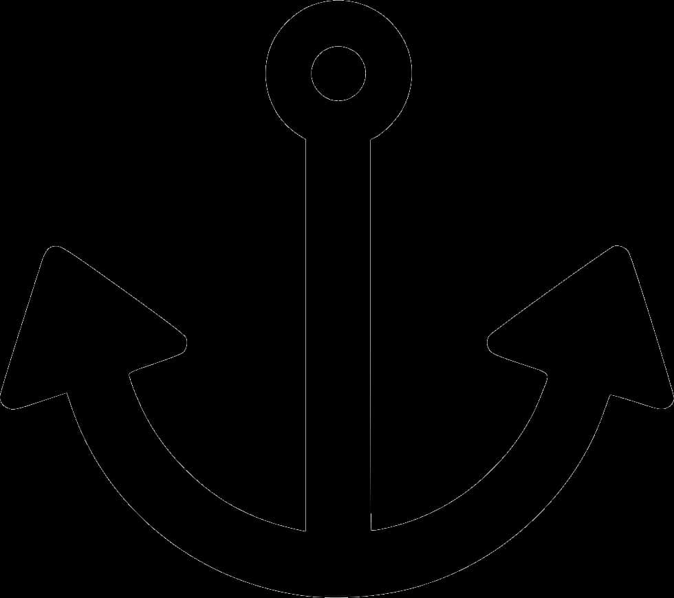 Black Anchor Outline