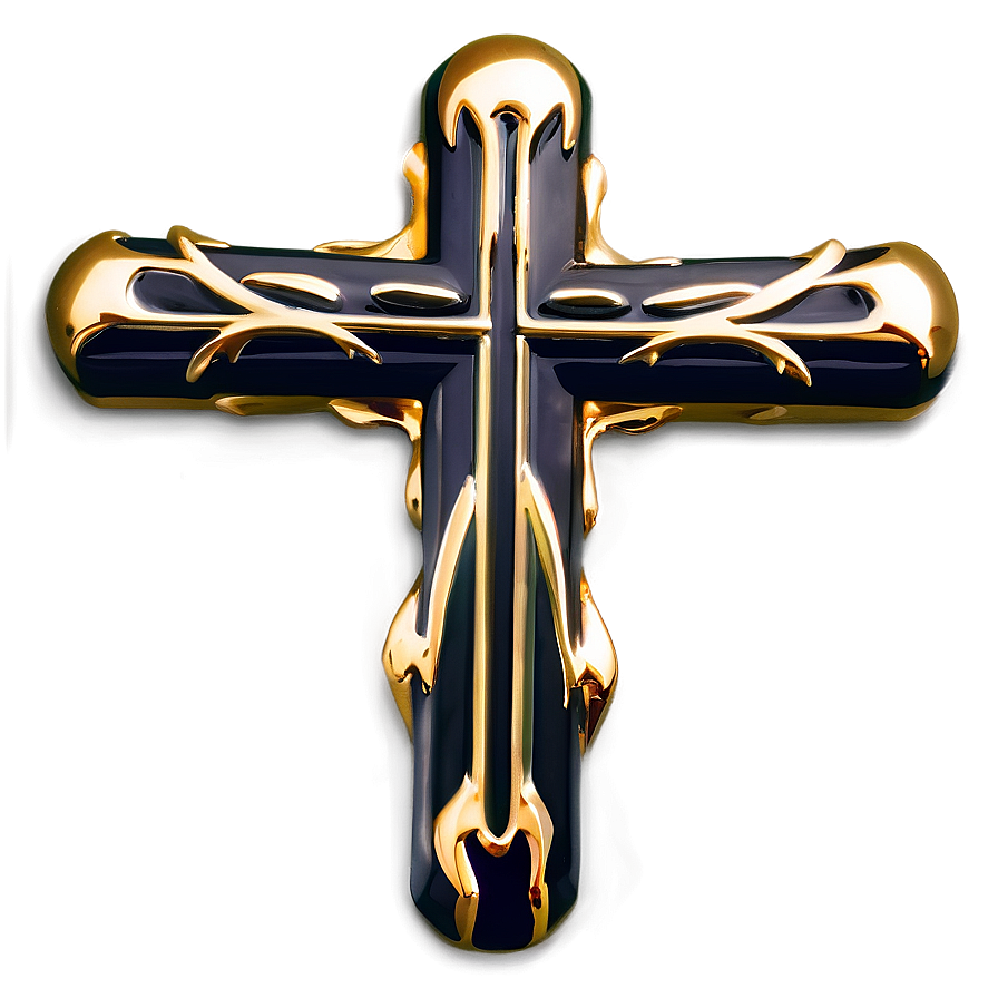 Black And Gold Cross Png Vsv