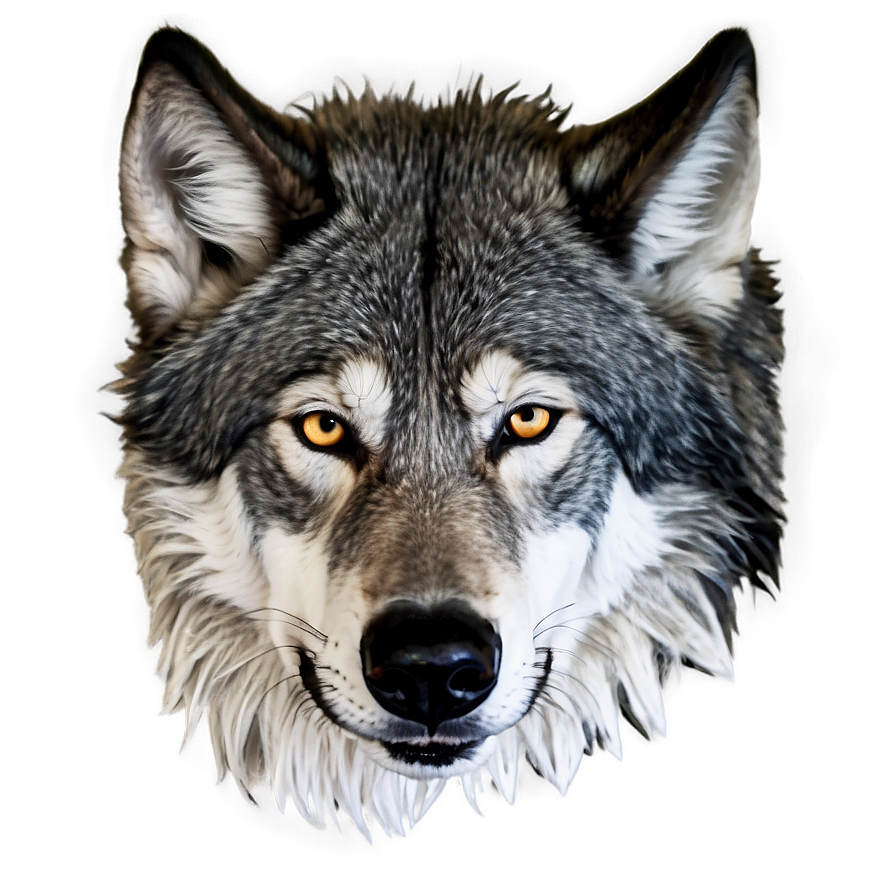 Black And White Alpha Wolf Png Tja31