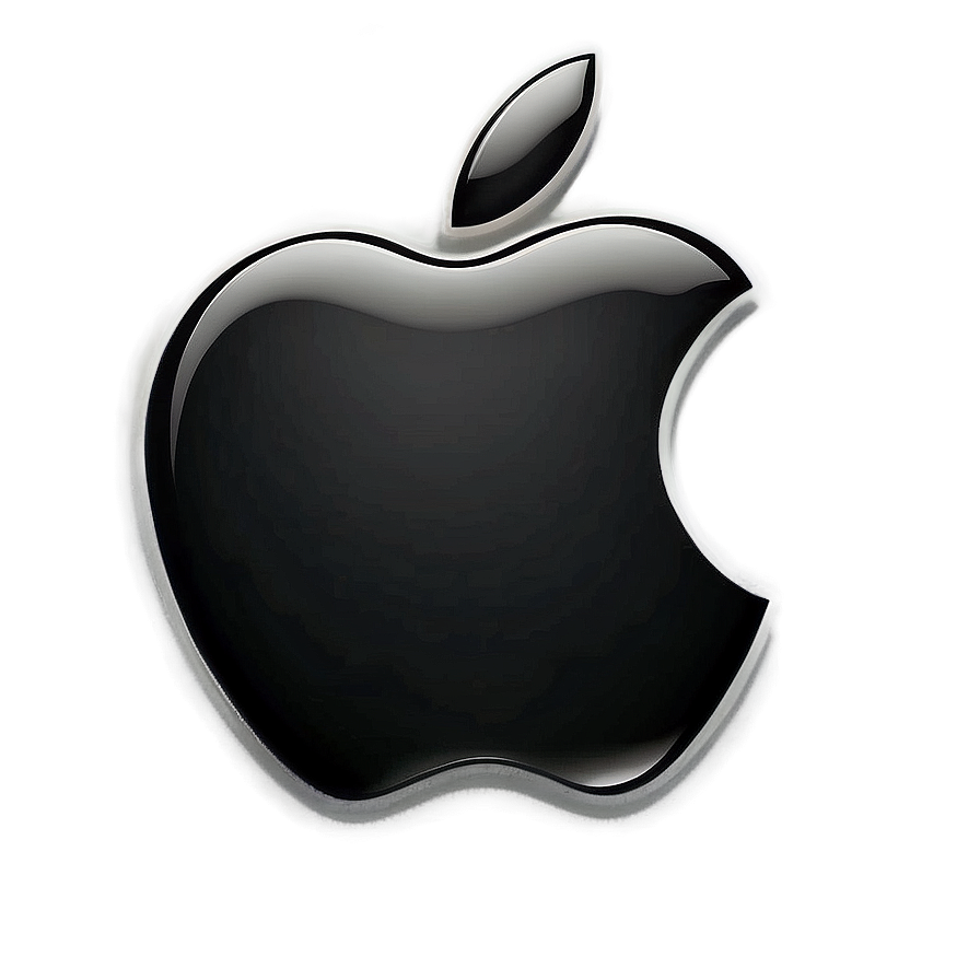 Black and White Apple Logo PNG 05232024 PNG with transparent background