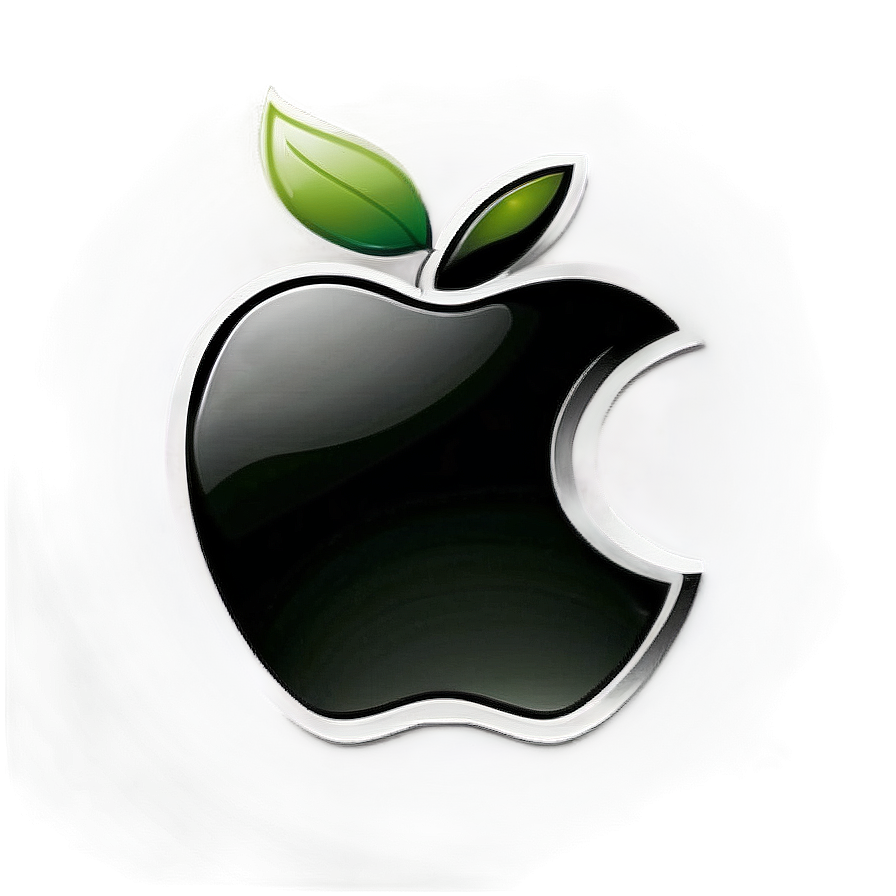 Black and White Apple Logo PNG yin PNG with transparent background