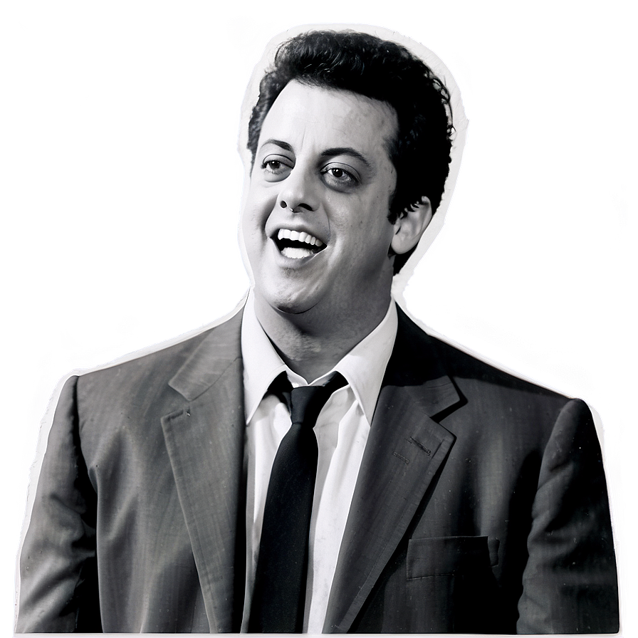 Black And White Billy Joel Png Clh