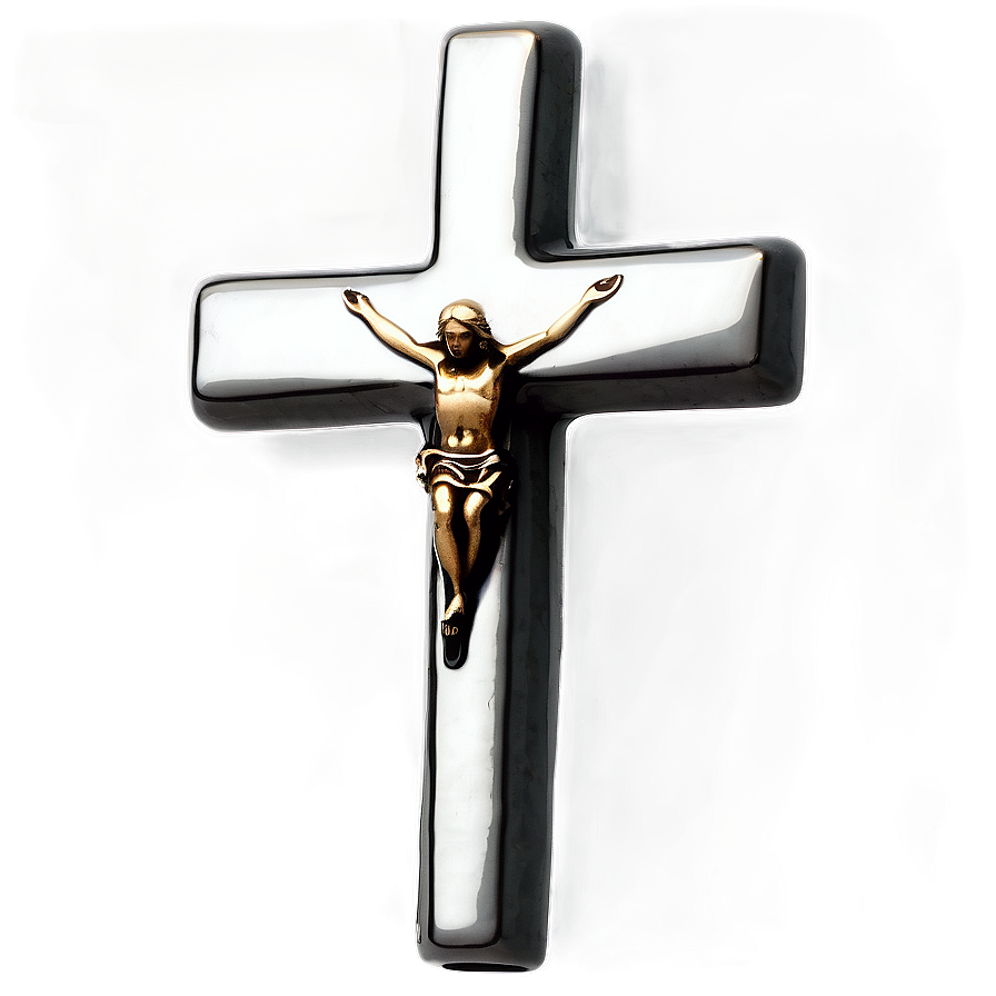 Black And White Catholic Cross Png Gxl86