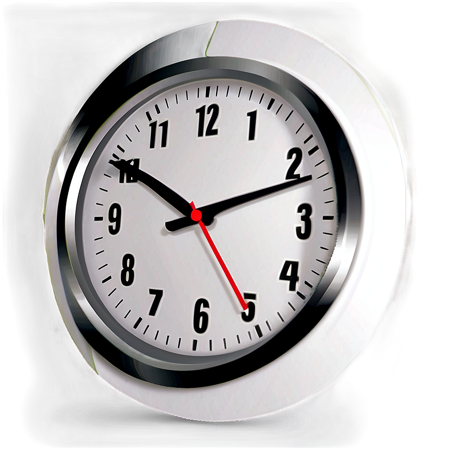 Black And White Clock Clipart Png 06262024