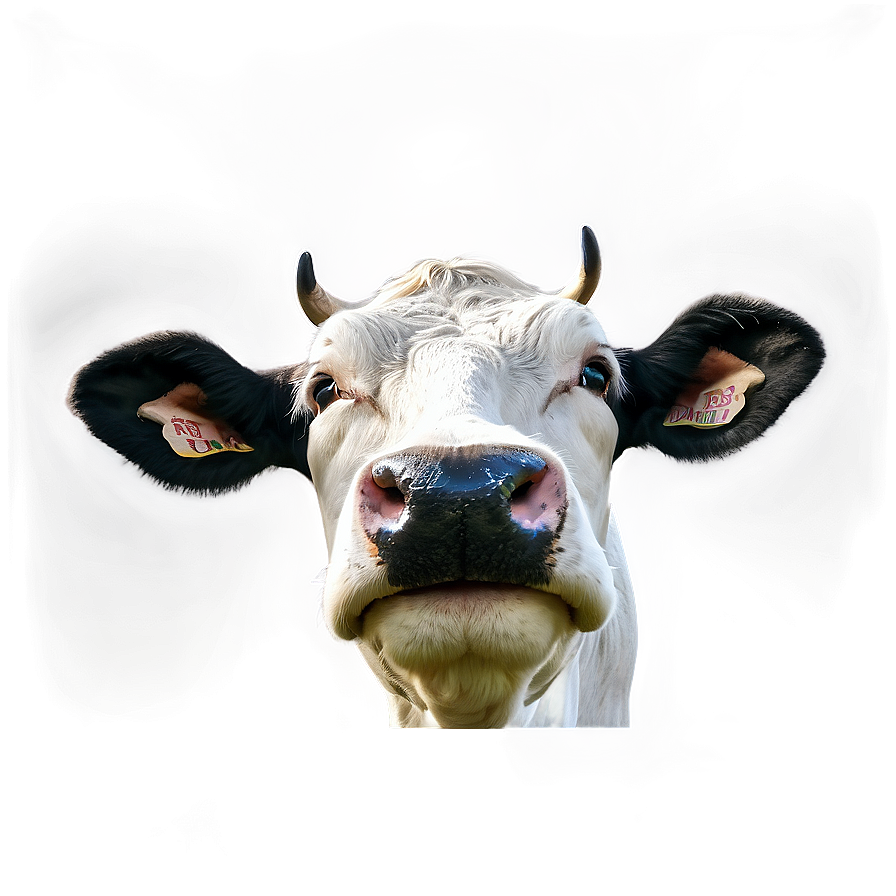 Black And White Cow Face Png 06212024