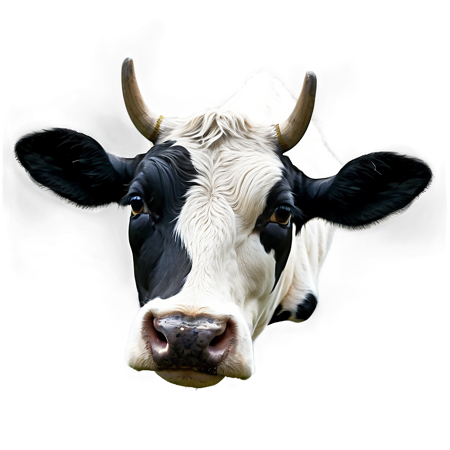 Black And White Cow Head Png 29