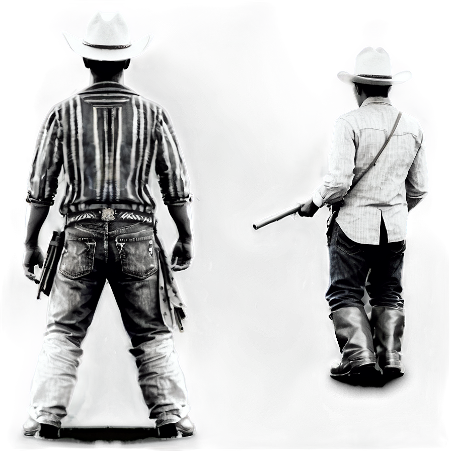 Black And White Cowboys Png 12