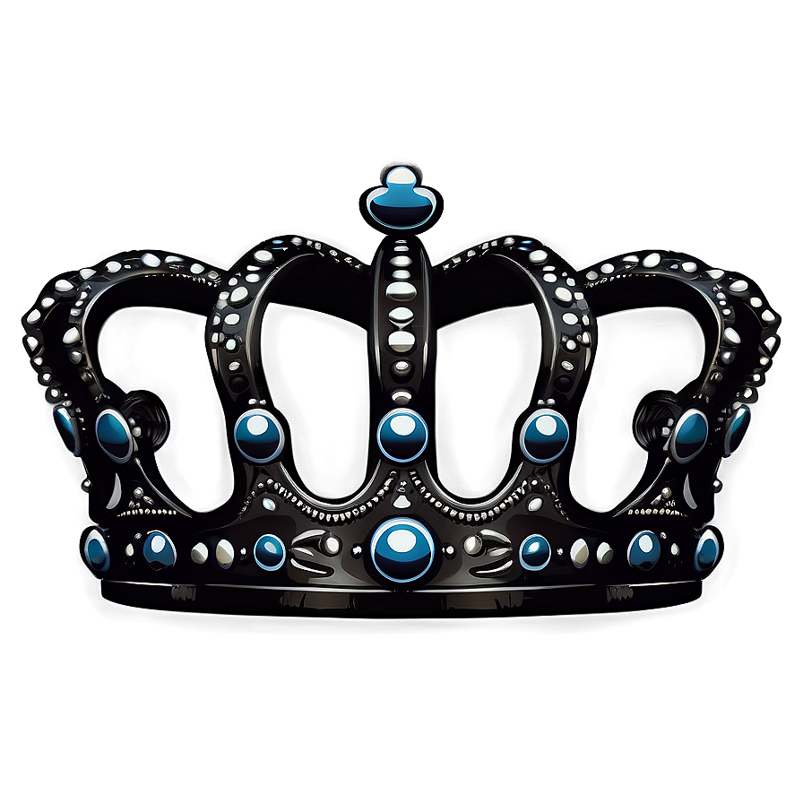 Black And White Crown Vector Png Qoo87