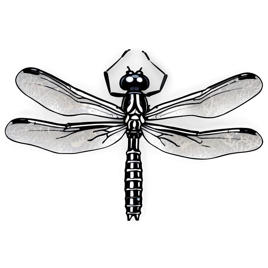 Black And White Dragonfly Png 05212024