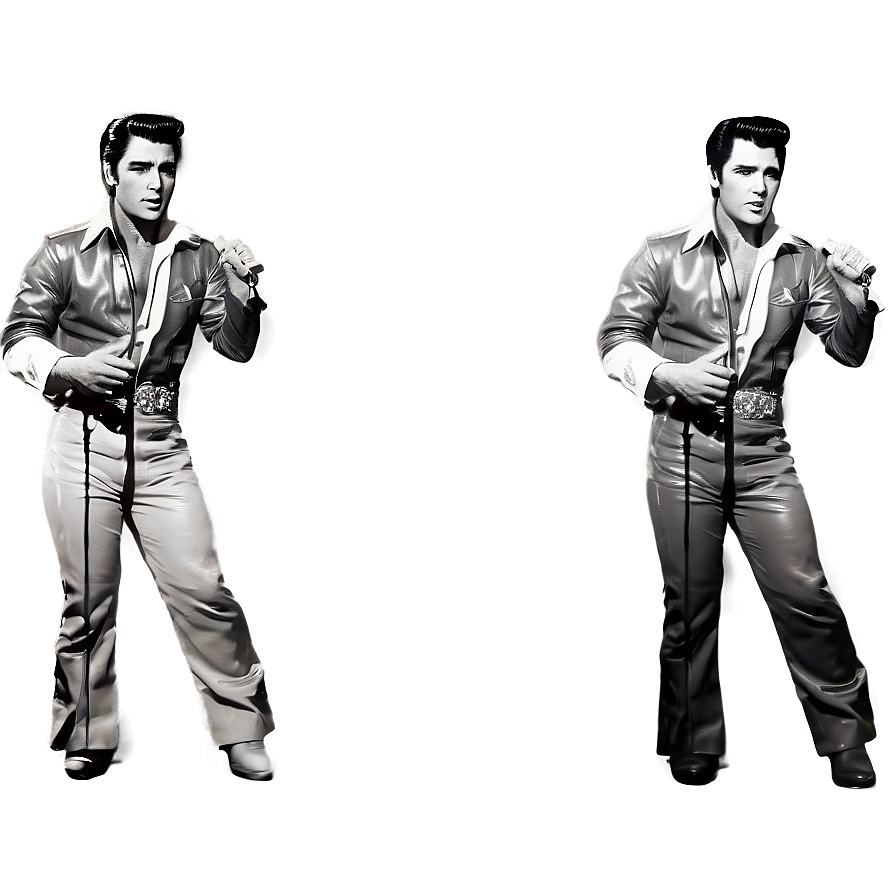 Black And White Elvis Png 06112024