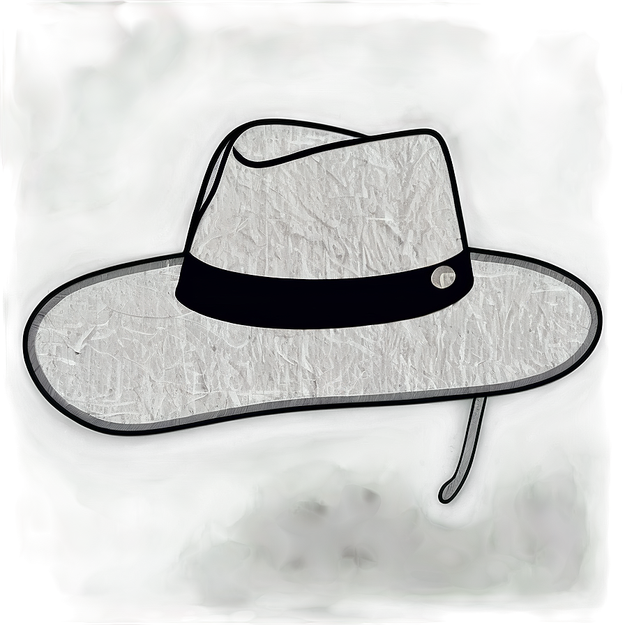 Black And White Farmer Hat Sketch Png Rnc