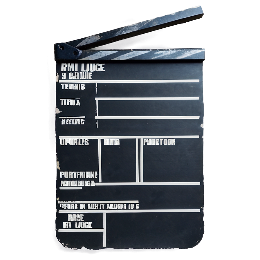 Black And White Film Slate Png Ehk38