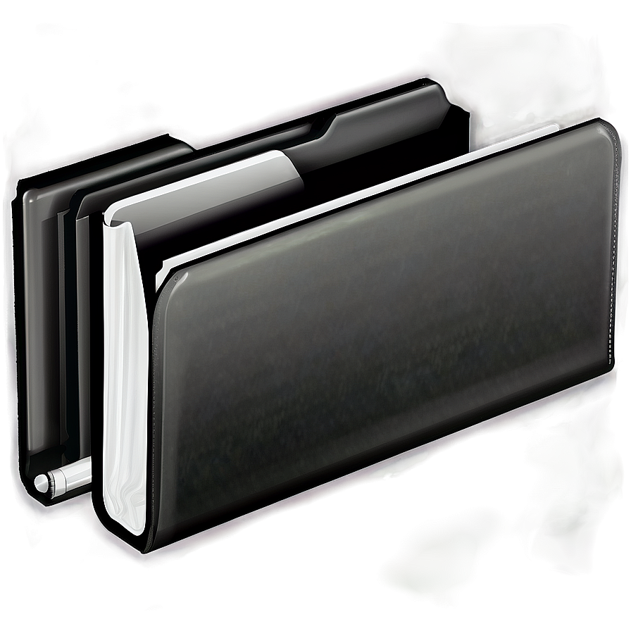 Black And White Folder Icon Png 50