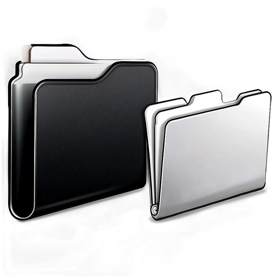 Black And White Folder Icon Png Rbd87