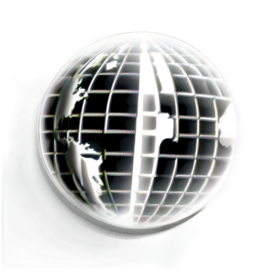 Black And White Globe Clipart Png 06282024