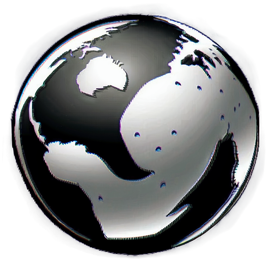 Black And White Globe For Diy Projects Png Rdn59