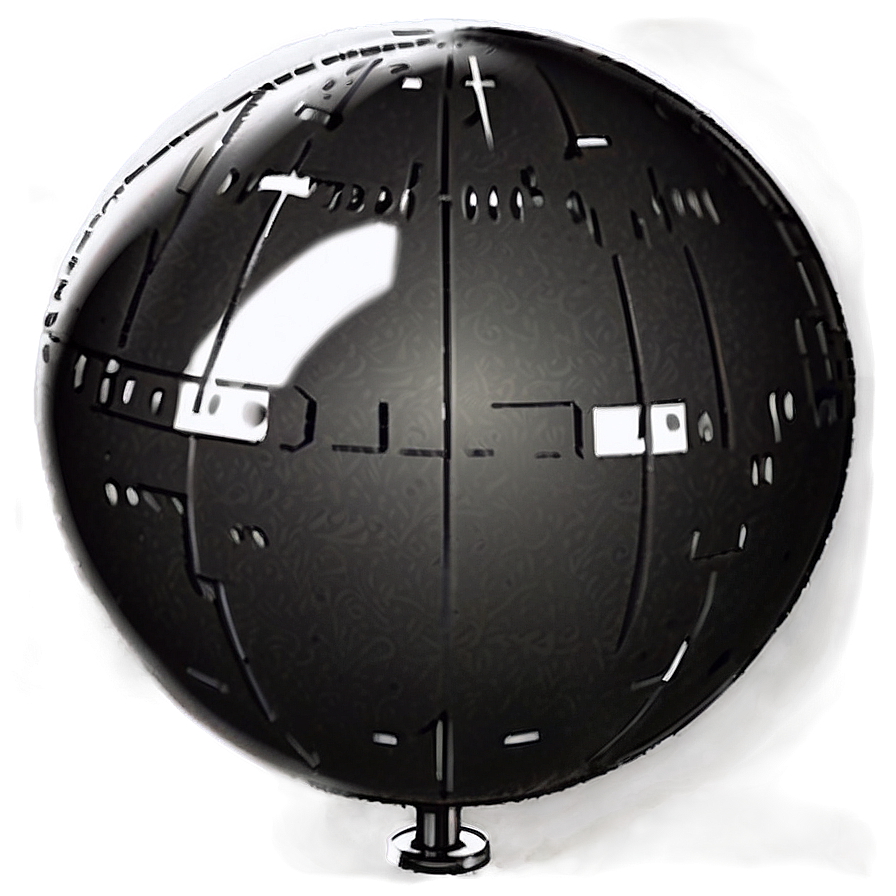 Black And White Globe Outline Png 26