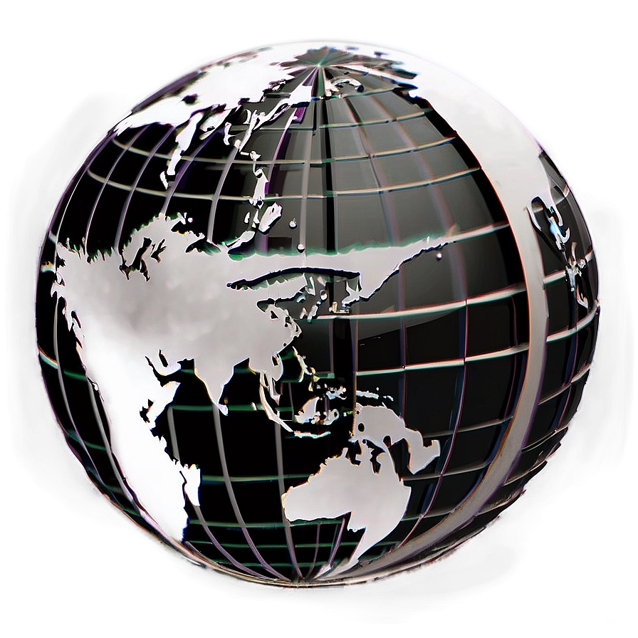 Black And White Globe Tattoo Design Png 11