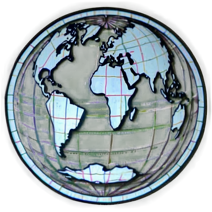 Black And White Globe Tattoo Design Png Gvi97