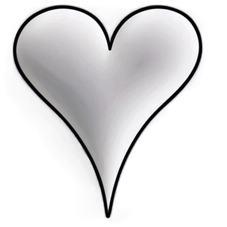 Black And White Heart Doodle Png 70