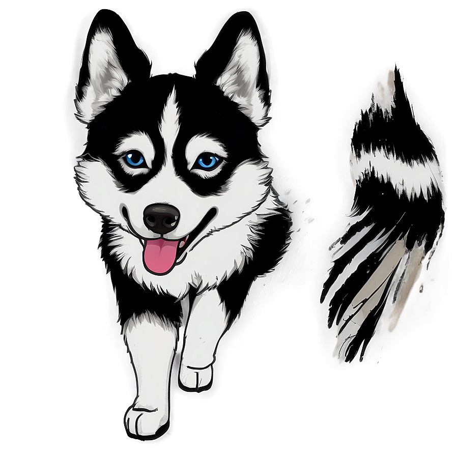 Black And White Husky Png Gyi53