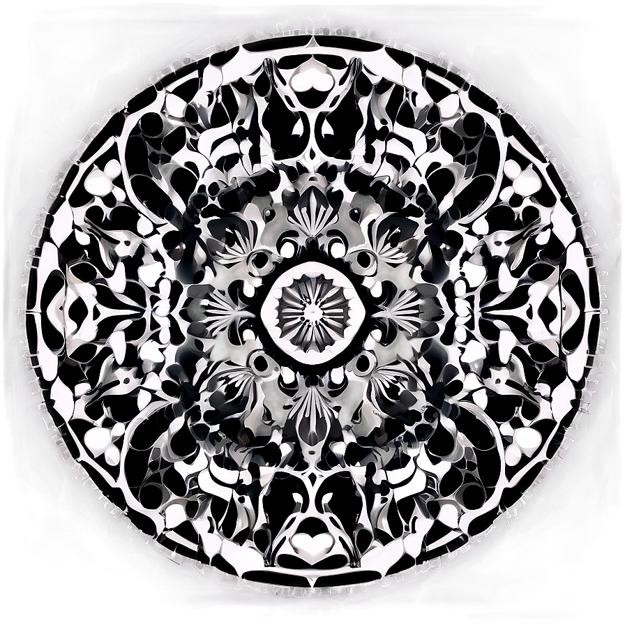 Black And White Mandala Png 92