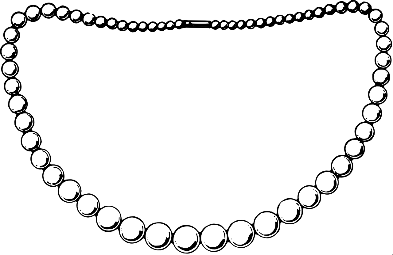 Black And White Pearl Necklace Clipart, HD Png Download PNG with transparent background