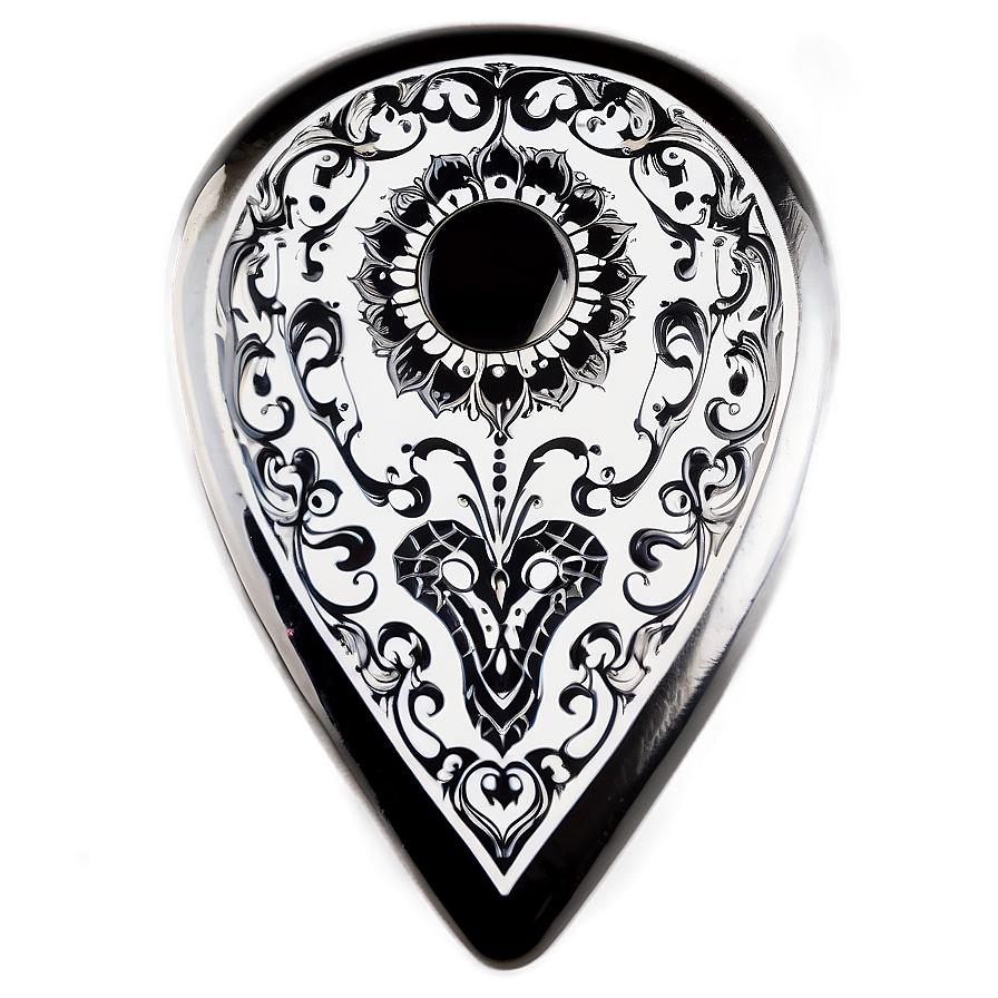 Black And White Planchette Png 06282024