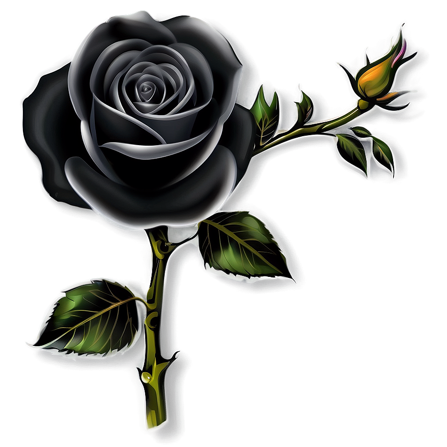 Black and White Rose Tattoo PNG isp PNG with transparent background