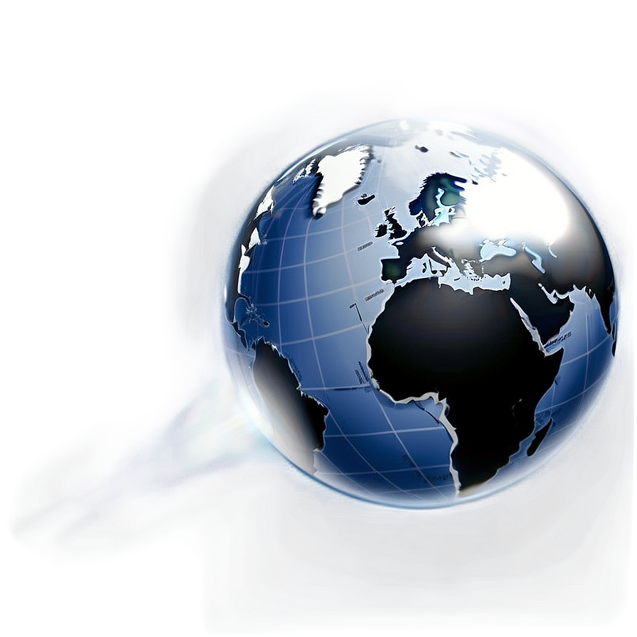 Black And White Rotating Globe Png 63