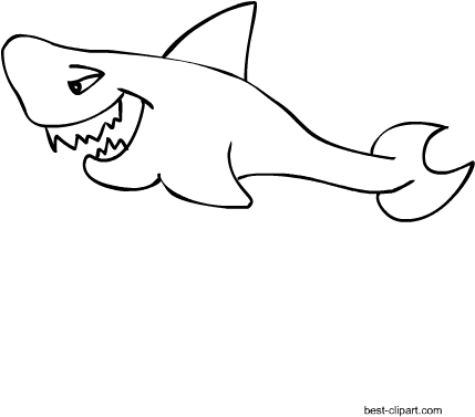 Black And White Shark Png Clip At - Great White Shark PNG with transparent background