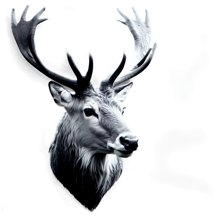 Black And White Stag Png Kki