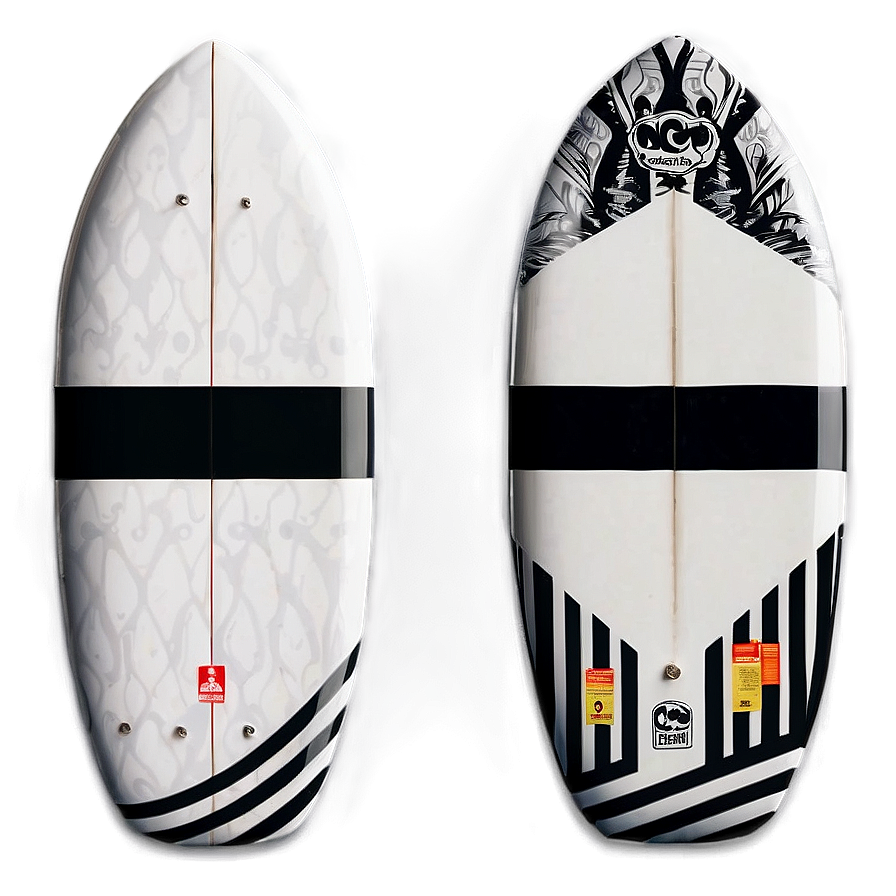 Black And White Surfboard Png 05242024