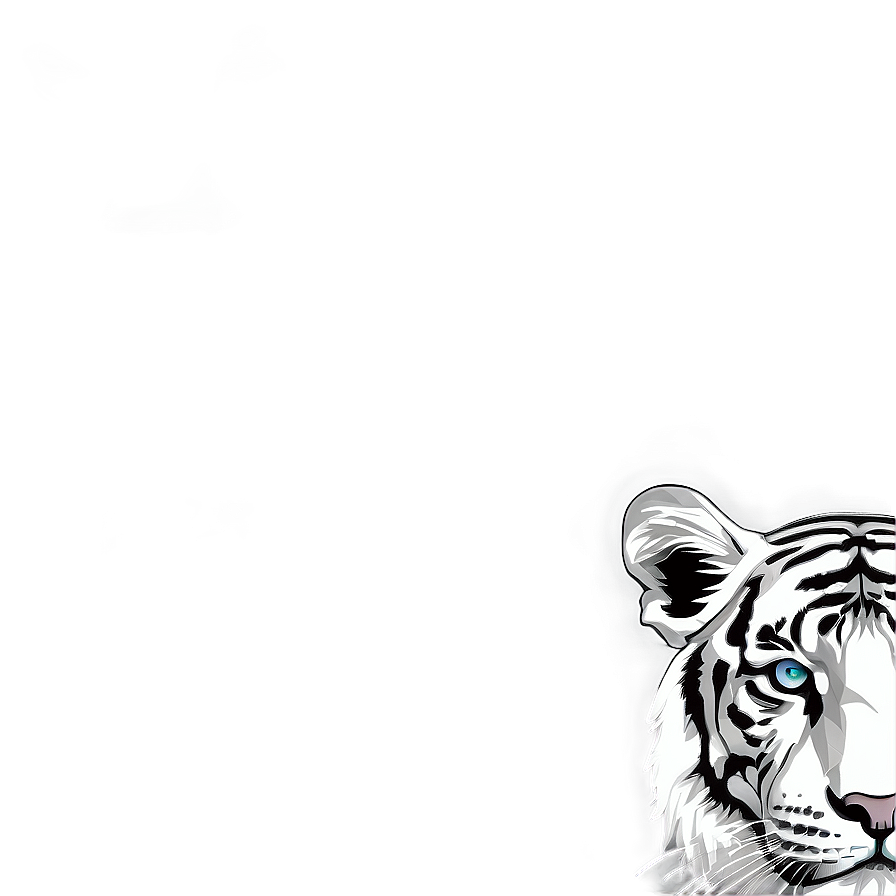 Black And White Tiger Png 05032024