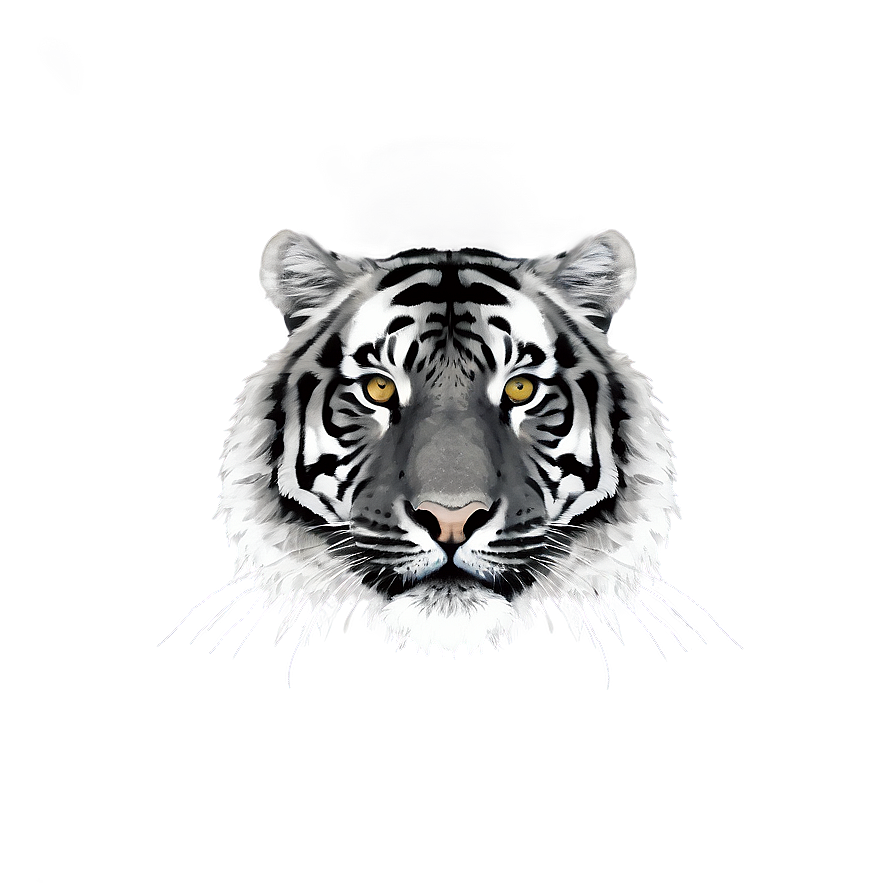 Black And White Tiger Png Rov