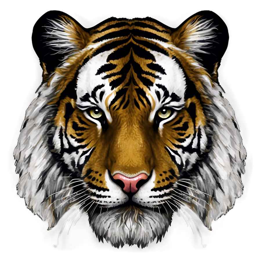 Black And White Tiger Sketch Png Mtj