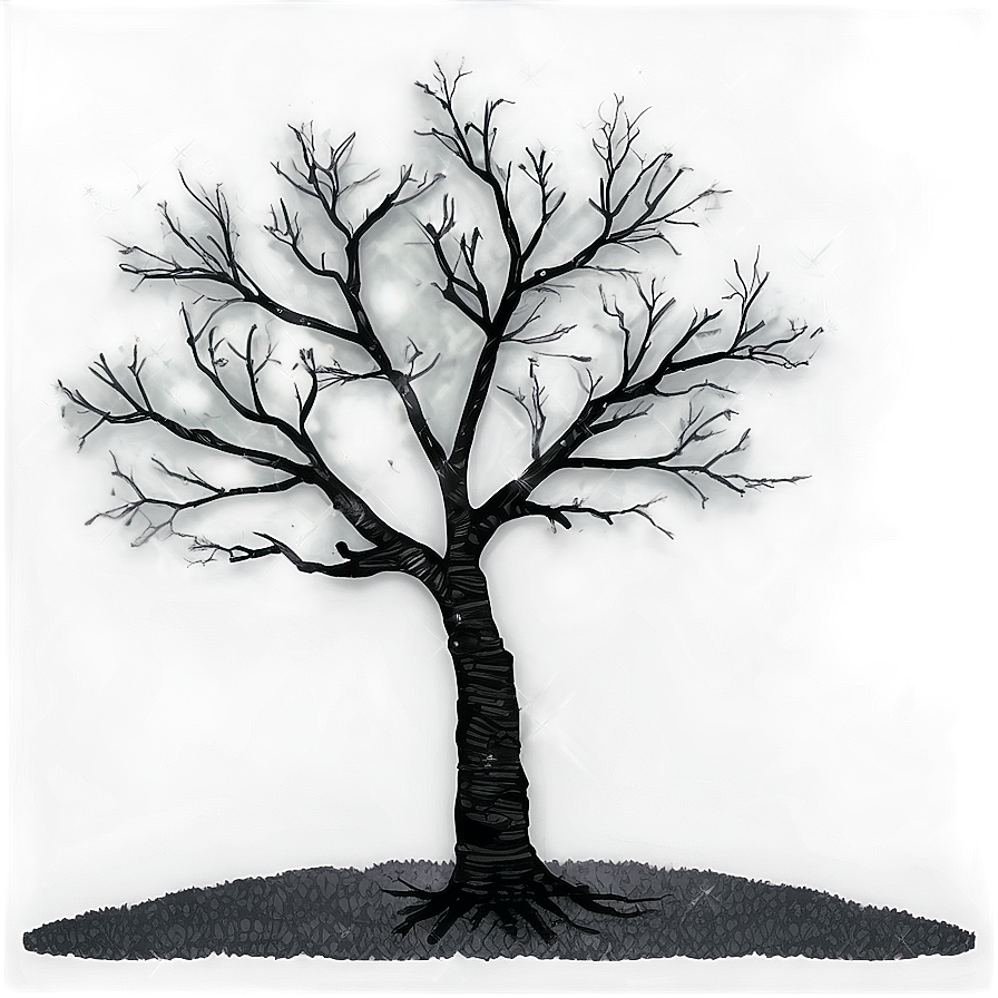 Black And White Tree With Light Background Png Gch