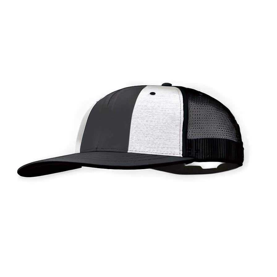 Black And White Trucker Hat Png 68