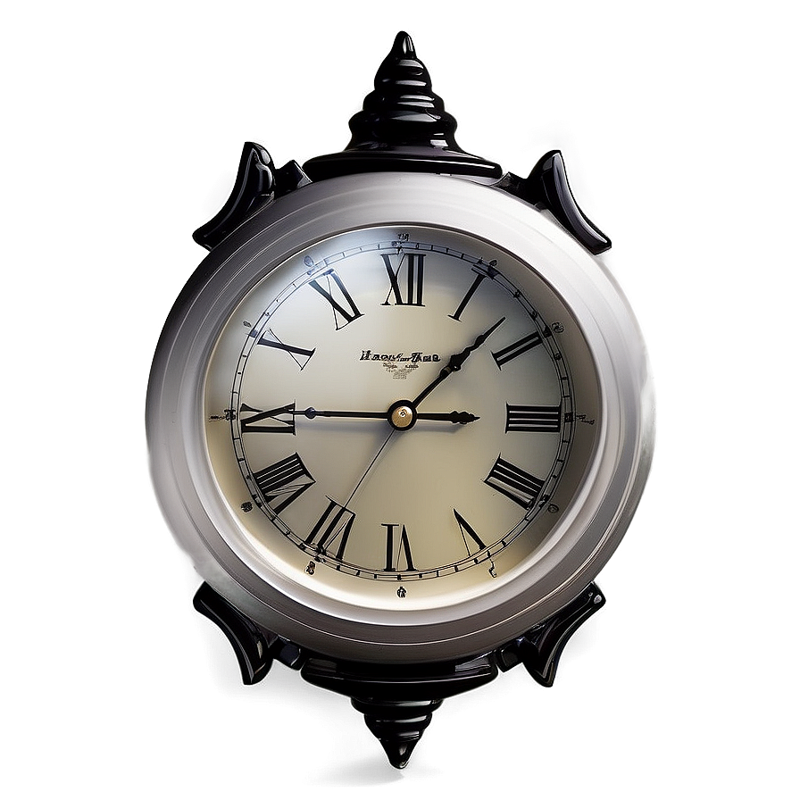 Black and White Wall Clock PNG ndc PNG with transparent background