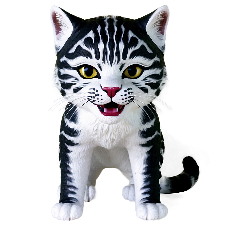 Black And White Wildcat Png 06132024