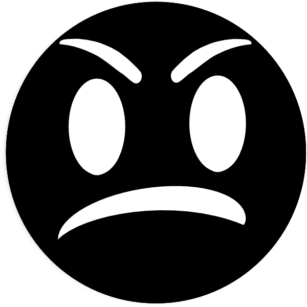 Angry Face Draft 1 Clip Art - Angry Black Face Emoji, HD Png Download PNG image with a transparent background, free high-resolution download