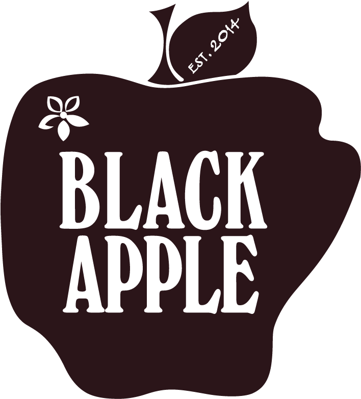 Black Apple Logo Design PNG with transparent background