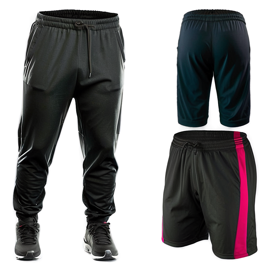 Black Athletic Pants Png 06212024