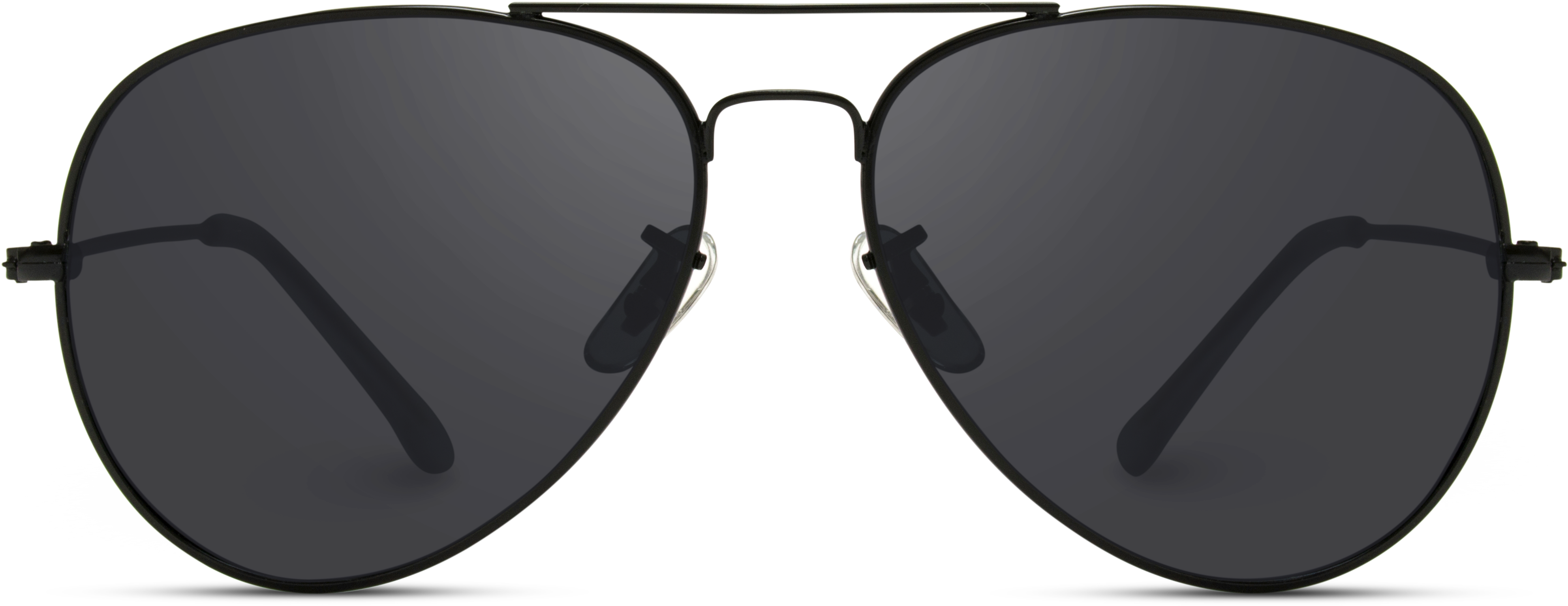 Black Aviator Sunglasses PNG with transparent background