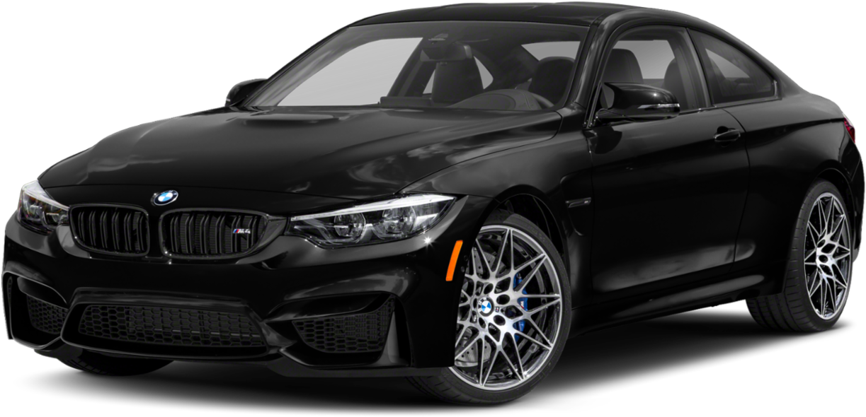 Black B M W M4 Coupe Side View