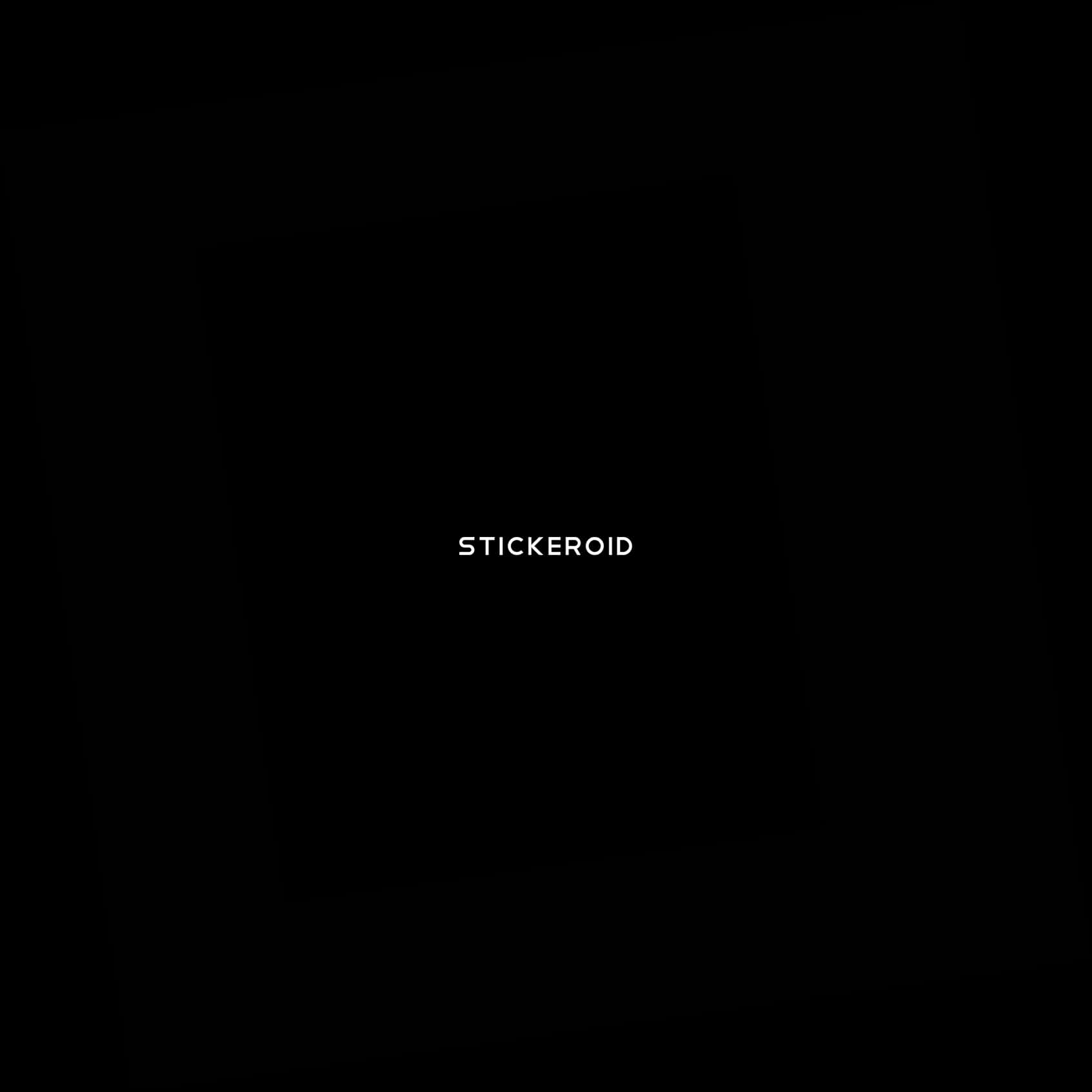 Black Background Stickeroid Text