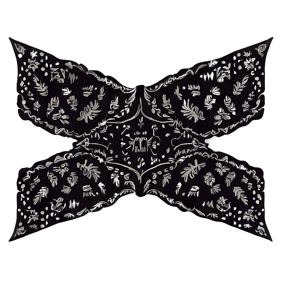 Black Bandana Motif Png 06122024