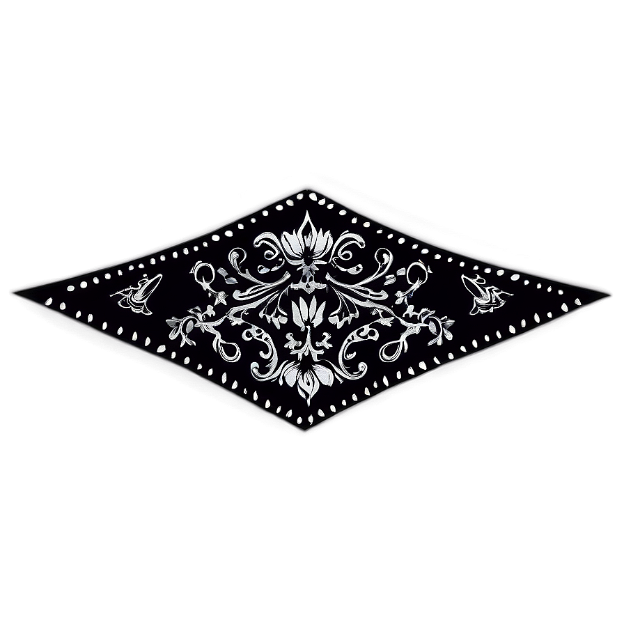 Black Bandana Pattern PNG 05242024 PNG image with a transparent background, free high-resolution download