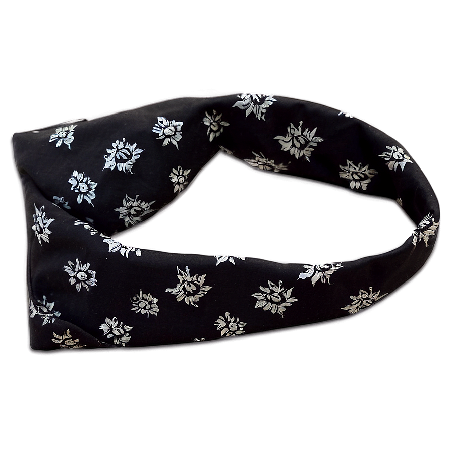 Black Bandana Print Png Fmq38